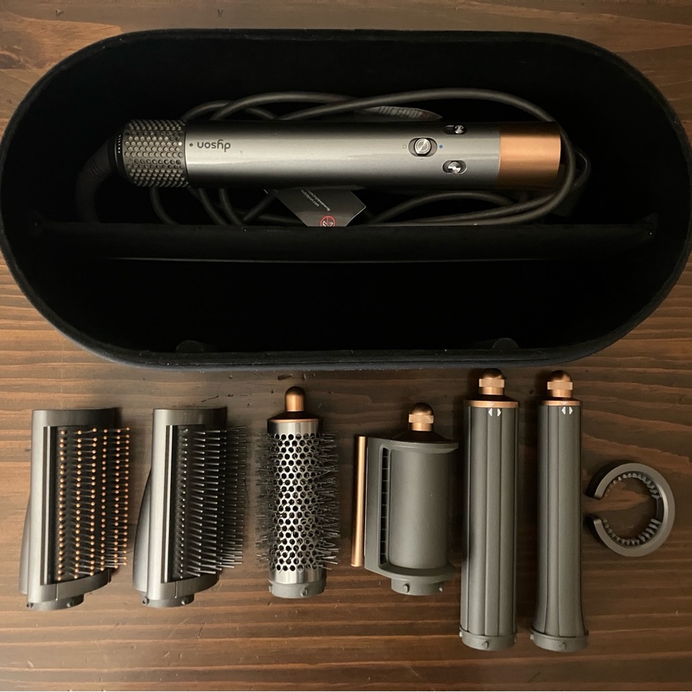 Dyson Copper and Gray Hair Styling Kit